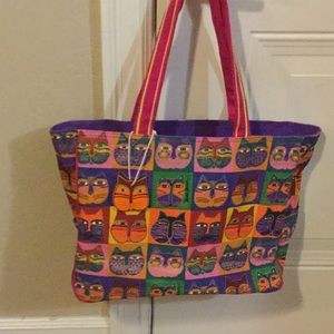 Laurel Burch cat tote.
